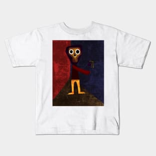 funny scary face art Kids T-Shirt